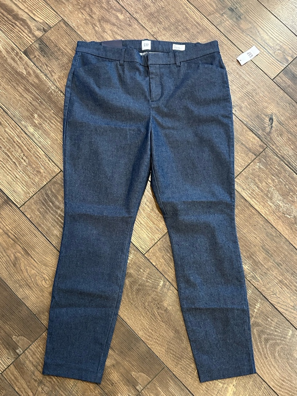 GAP Women's Mid Rise Dark Blue Signature Skinny Ankle Dress Pants